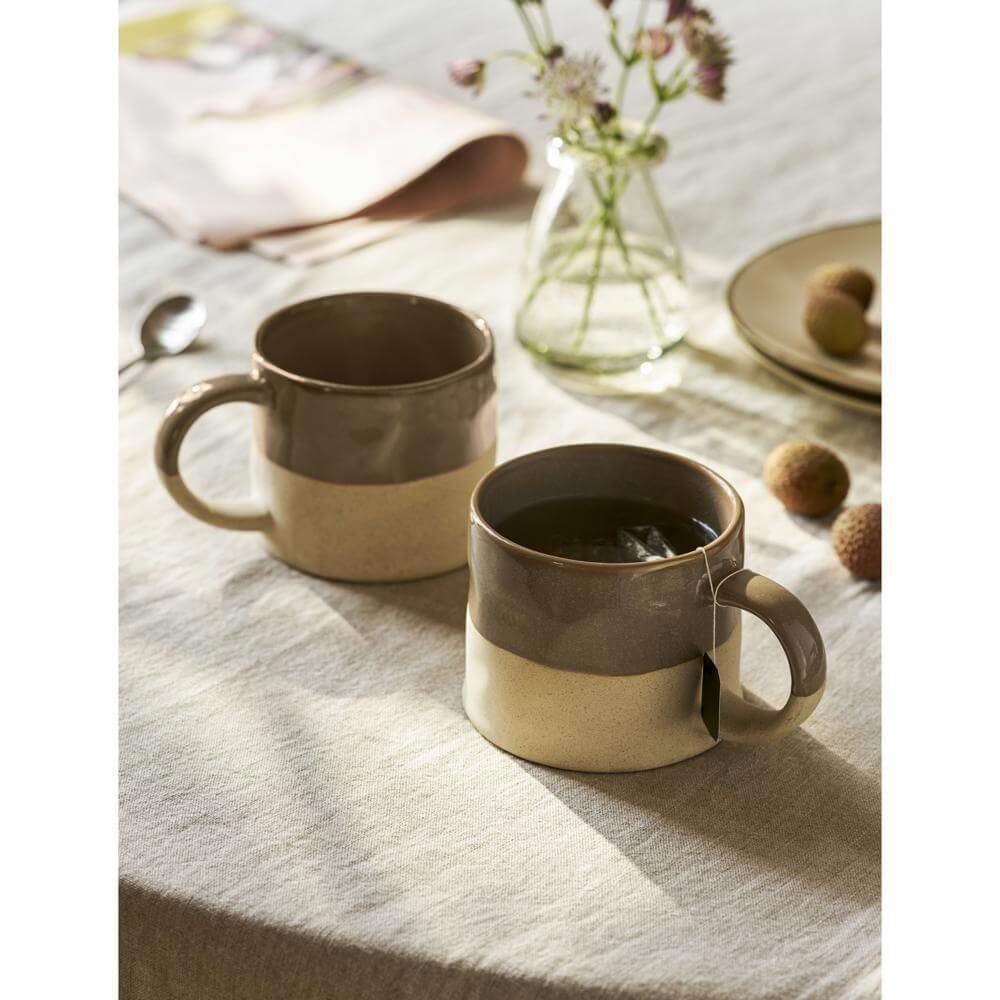 Garden Trading Bladon Half Glazed Mug Truffle
